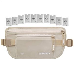NWT Travel Money Belt RFID Blocking for Men Women